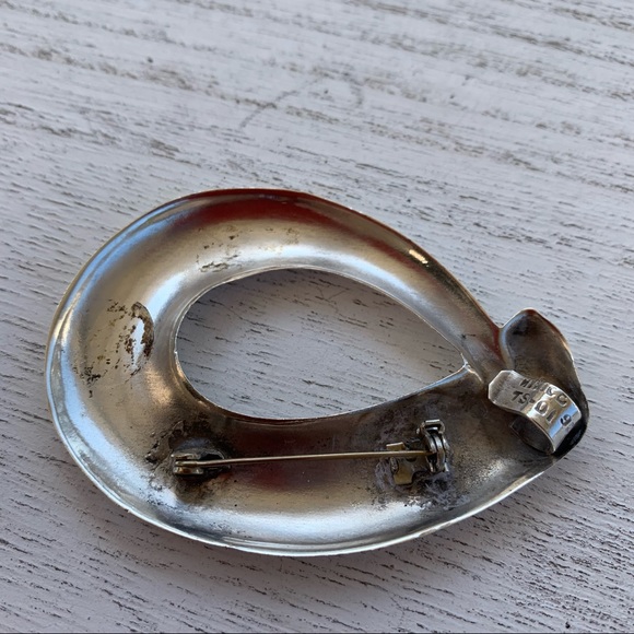 Sterling Silver Teardrop Pin or Necklace - Picture 3 of 7